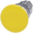 SIEMENS - Pulsante a fungo, 22 mm, rotondo, in metallo lucido, colore giallo, 40 mm