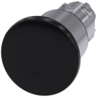 SIEMENS - Pulsante, 22 mm, rotondo, in metallo lucido, colore nero