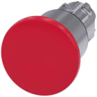 SIEMENS - Pulsante a fungo, 22 mm, rotondo, in metallo lucido, colore rosso, 40 mm