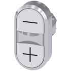SIEMENS - Pulsante doppio, 22 mm, rotondo, in metallo lucido, colore bianco, bianco 3SU10503AB660AL0