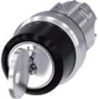 SIEMENS - Selettore a chiave RONIS, 22 mm, rotondo, in metallo lucido, estrazione chiave I