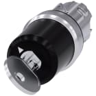 SIEMENS - Selettore a chiave Siemens, C, 22 mm, rotondo, in metallo, lucido, estrazione chiave O