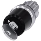SIEMENS - Selettore a chiave Siemens, C, con controllo, 22 mm, rotondo, in metallo, lucido, estrazione O+I