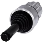 SIEMENS - Manipolatore joystick, 22 mm, rotondo, in metallo lucido, colore nero, verticale, permanente