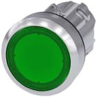 SIEMENS - Pulsante, illuminato, 22 mm, rotondo, in metallo lucido, colore verde, bottone:
