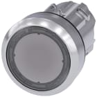 SIEMENS - Pulsante, illuminato, 22 mm, rotondo, in metallo lucido, trasparente, bottone