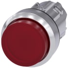 SIEMENS - Pulsante, illuminato, 22 mm, rotondo, in metallo lucido, colore rosso, bottone