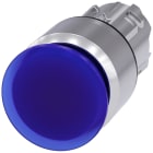 SIEMENS - Pulsante a fungo, illuminato, 22 mm, rotondo, in metallo lucido, colore blu, 30 mm