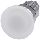 SIEMENS - Pulsante a fungo, illuminato, 22 mm, rotondo, in metallo lucido, colore bianco, 40 mm