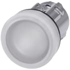 SIEMENS - Indicatore luminoso, 22 mm, rotondo, in metallo lucido, colore bianco, gemma, liscia
