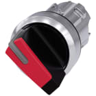 SIEMENS - Selettore, illuminabile, 22 mm, rotondo, in metallo lucido, colore rosso 3SU10522BC200AA0