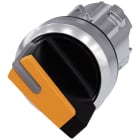 SIEMENS - Selettore, illuminabile, 22 mm, rotondo, in metallo lucido, colore ambra