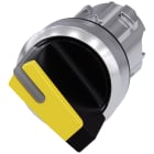 SIEMENS - Selettore, illuminabile, 22 mm, rotondo, in metallo lucido, colore giallo, selettore corto 3SU10522BF300AA0