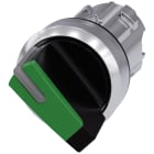 SIEMENS - Selettore, illuminabile, 22 mm, rotondo, in metallo lucido, colore verde