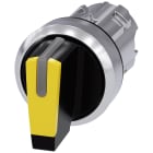 SIEMENS - Selettore, illuminabile, 22 mm, rotondo, in metallo lucido, colore giallo 3SU10522BL300AA0