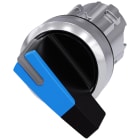 SIEMENS - Selettore, illuminabile, 22 mm, rotondo, in metallo lucido, colore blu