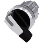 SIEMENS - Selettore, illuminabile, 22 mm, rotondo, in metallo lucido, bianco