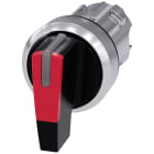 SIEMENS - Selettore, illuminabile, 22 mm, rotondo, in metallo lucido, colore rosso 3SU10522CP200AA0