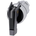 SIEMENS - selettore illuminabile, 22 mm, rotondo, rosetta in metallo, ghiera frontale in metallo lucido, nero, selettore lungo, 3 posizioni di commutazione I...
