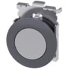 SIEMENS - Pulsante, 30 mm, rotondo, in metallo, opaco, grigio, ghiera per incasso piatto, ad impulso
