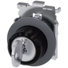 SIEMENS - Selettore a chiave RONIS, 30 mm, rotondo, in metallo opaco, estrazione chiave I+O+II