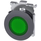 SIEMENS - Pulsante, illuminato, come indicatore luminoso, 30 mm, rotondo, in metallo, opaco, colore verde