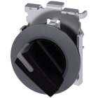 SIEMENS - Selettore, illuminabile, 30 mm, rotondo, in metallo opaco, colore nero, selettore corto 3SU10622DC100AA0