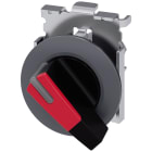 SIEMENS - Selettore, illuminabile, 30 mm, rotondo, in metallo opaco, colore rosso