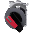 SIEMENS - Selettore, illuminabile, 30 mm, rotondo, in metallo opaco, colore rosso