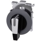 SIEMENS - Selettore, illuminabile, 30 mm, rotondo, in metallo opaco, bianco
