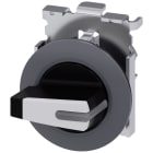SIEMENS - Selettore, illuminabile, 30 mm, rotondo, in metallo opaco, bianco, selettore corto