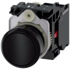 SIEMENS - Pulsante, 22 mm, rotondo, in plastica, colore nero, bottone, 1NC