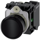 SIEMENS - Pulsante, 22 mm, rotondo, in plastica, colore nero, bottone, 1NO 3SU11000AB103BA0