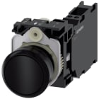 SIEMENS - Pulsante, 22 mm, rotondo, in plastica, colore nero, bottone, 1NO+1NC 3SU11000AB103FA0