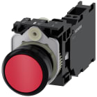 SIEMENS - Pulsante, 22 mm, rotondo, in plastica, colore rosso, bottone, 1NO+1NC 3SU11000AB203FA0