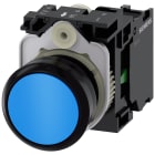 SIEMENS - Pulsante, 22 mm, rotondo, in plastica, colore blu, bottone, 1NO
