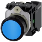 SIEMENS - Pulsante, 22 mm, rotondo, in plastica, colore blu, bottone, 1NO