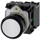 SIEMENS - Pulsante, 22 mm, rotondo, in plastica, colore bianco, bottone, 1NO