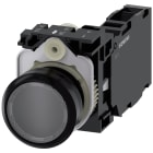 SIEMENS - Pulsante, 22 mm, rotondo, in plastica, trasparente, bottone, 1NO+1NC