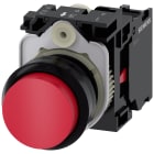 SIEMENS - Pulsante, 22 mm, rotondo, in plastica, colore rosso, bottone, 1NC 3SU11000BB201CA0