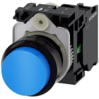 SIEMENS - Pulsante, 22 mm, rotondo, in plastica, colore blu, bottone, 1NO