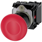 SIEMENS - Pulsante a fungo, 22 mm, rotondo, in plastica, colore rosso, 1NC