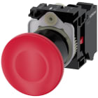 SIEMENS - Pulsante a fungo, 22 mm, rotondo, in plastica, colore rosso, 1NC