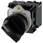 SIEMENS - Selettore, illuminabile, 22 mm, rotondo, in plastica, nero, 1NO