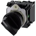 SIEMENS - Selettore, illuminabile, 22 mm, rotondo, in plastica, nero, 1NO 3SU11002BF101BA0