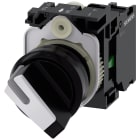 SIEMENS - Selettore, illuminabile, 22 mm, rotondo, in plastica, colore nero, bianco, 1NO