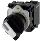 SIEMENS - Selettore, illuminabile, 22 mm, rotondo, in plastica, colore nero, bianco, 1NO