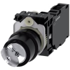 SIEMENS - Selettore a chiave RONIS, 22 mm, rotondo, in plastica, estrazione chiave O+I, 1NO+1NC
