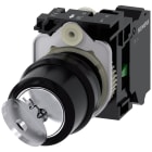 SIEMENS - Selettore a chiave RONIS, 22 mm, rotondo, in plastica, estrazione chiave O+I, 1NO 3SU11004BF113BA0