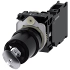 SIEMENS - Selettore a chiave Siemens, C, 22 mm, rotondo, in plastica, estrazione chiave O+I, 1NO+1NC 3SU11005BF113FA0